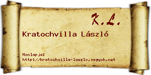 Kratochvilla László névjegykártya