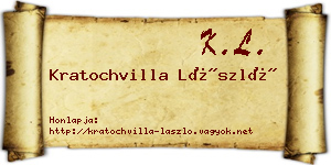 Kratochvilla László névjegykártya